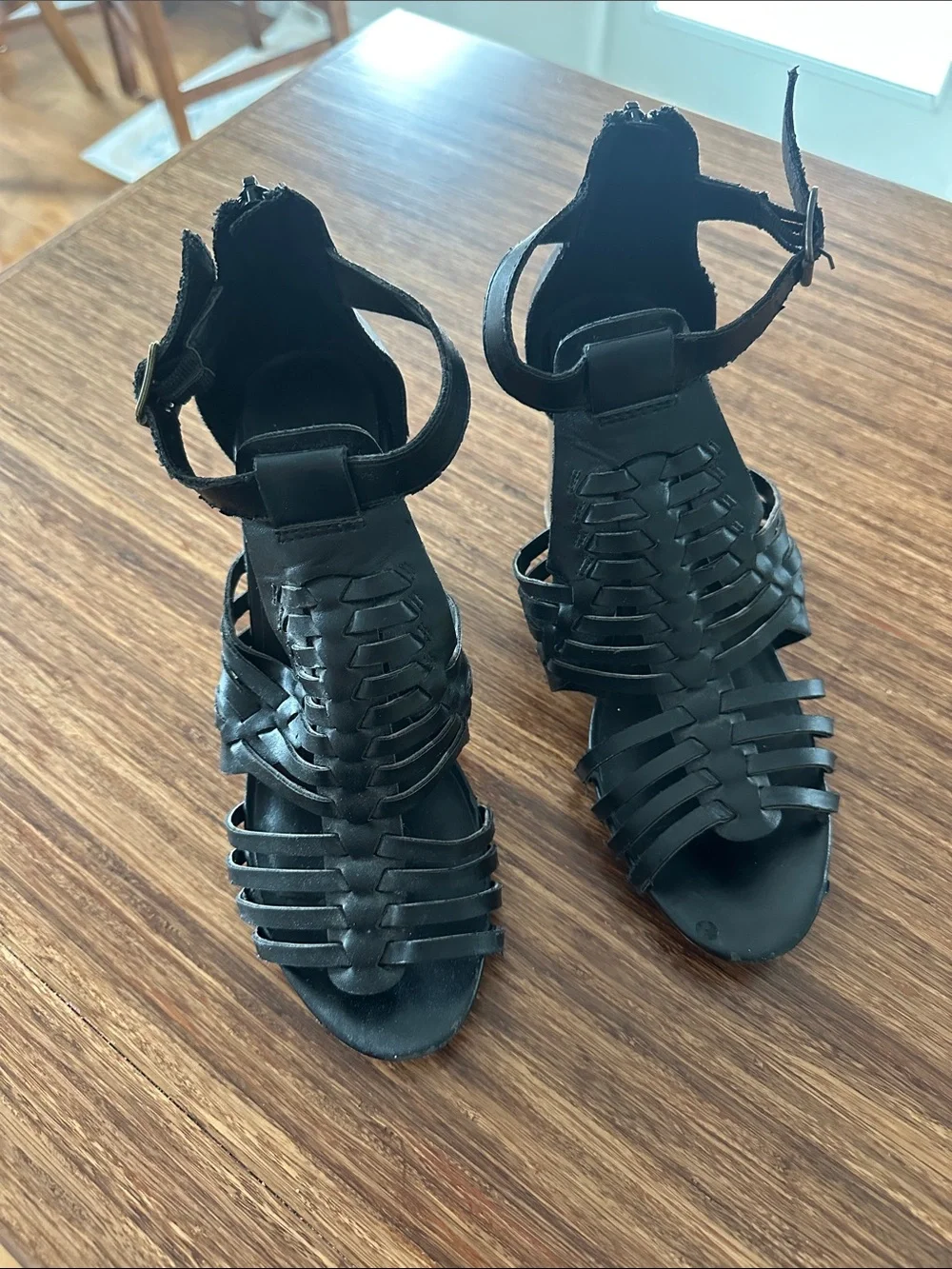 American Eagle From Payless Black Strappy High Heels - Women